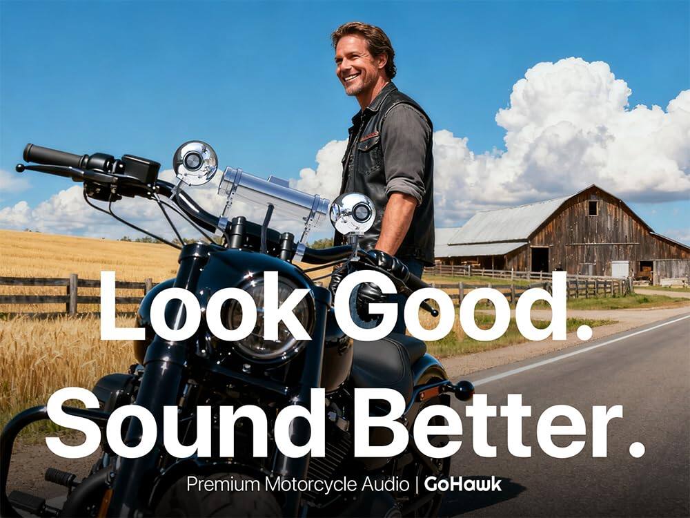 Look Good. Sound Better.  
Premium Motorcycle Audio | GoHawk