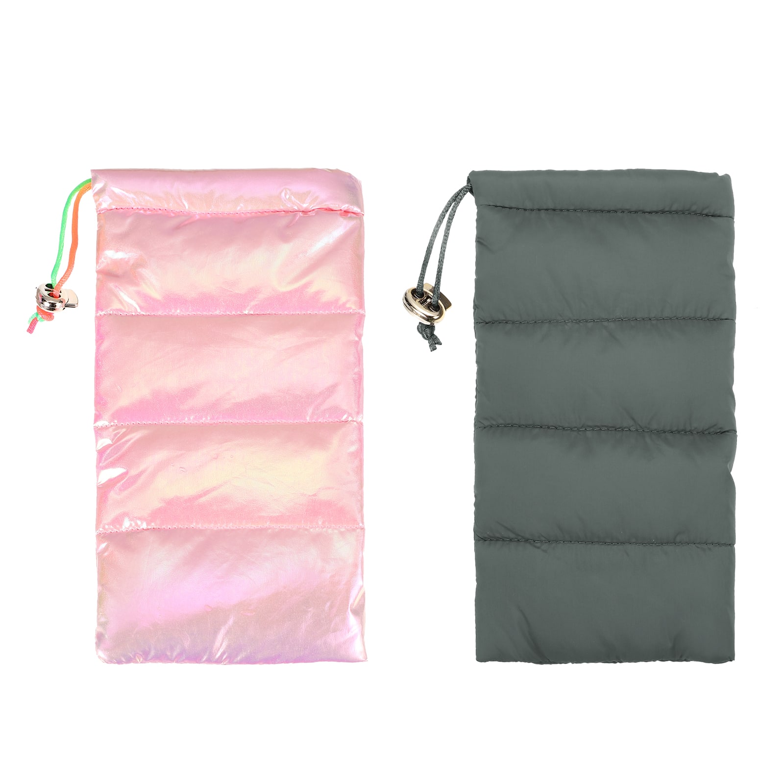 Unique Bargains - 2pcs Soft Sunglass Pouch, Microfiber Glasses Pouch w/ Drawstring, Portable Eyeglass Storage for Phone & Glasses - Gray and Pink price history on PriceWatchPro