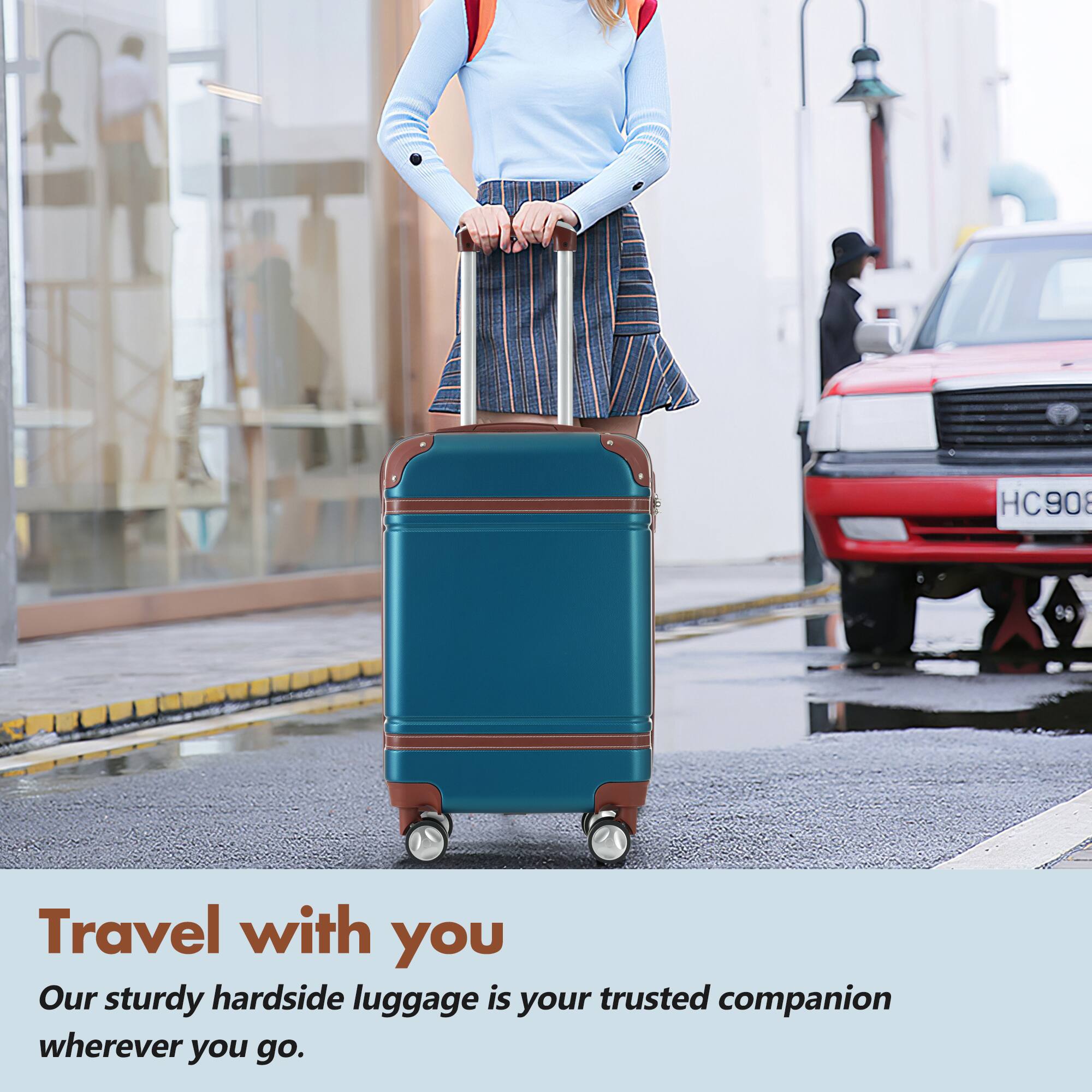 HC908

Travel with you  
Our sturdy hardside luggage is your trusted companion wherever you go.