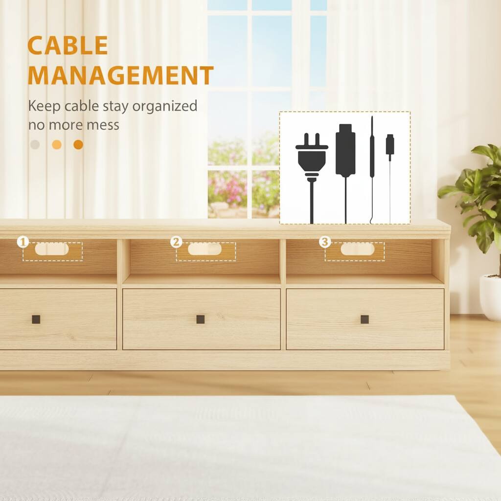 CABLE MANAGEMENT  
Keep cable stay organized no more mess  

1  
2  
3