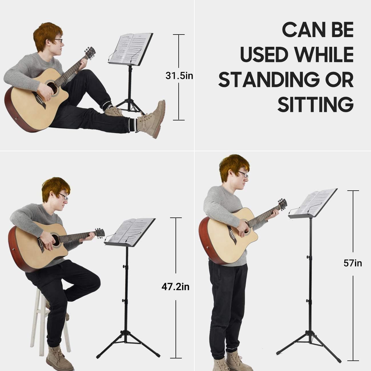 CAN BE USED WHILE STANDING OR SITTING

31.5in

47.2in

57in