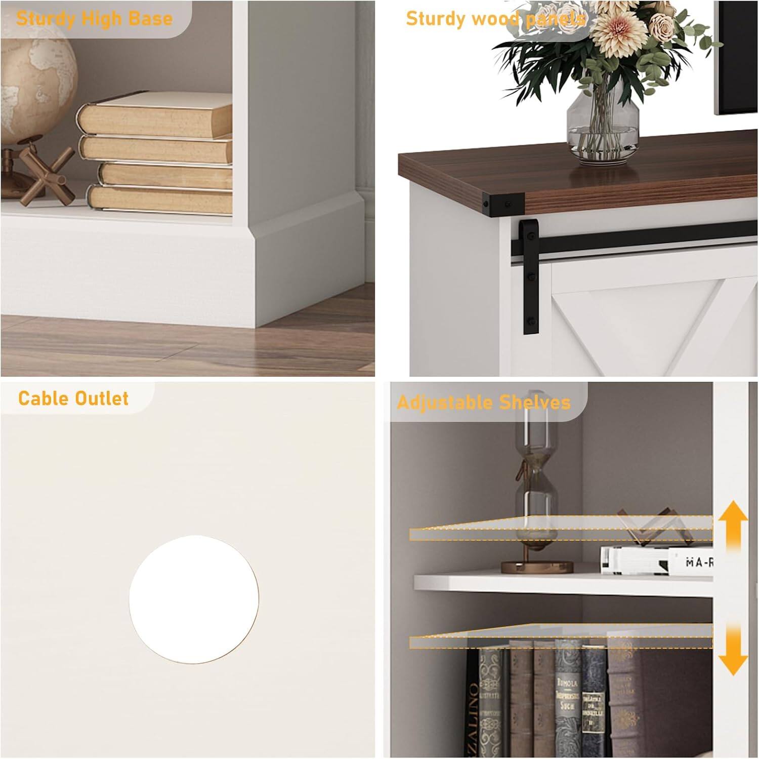 Sturdy High Base  
Sturdy wood panels  
Cable Outlet  
Adjustable Shelves  
MA-F  
ZALINO  
TUNOLA  
VICE