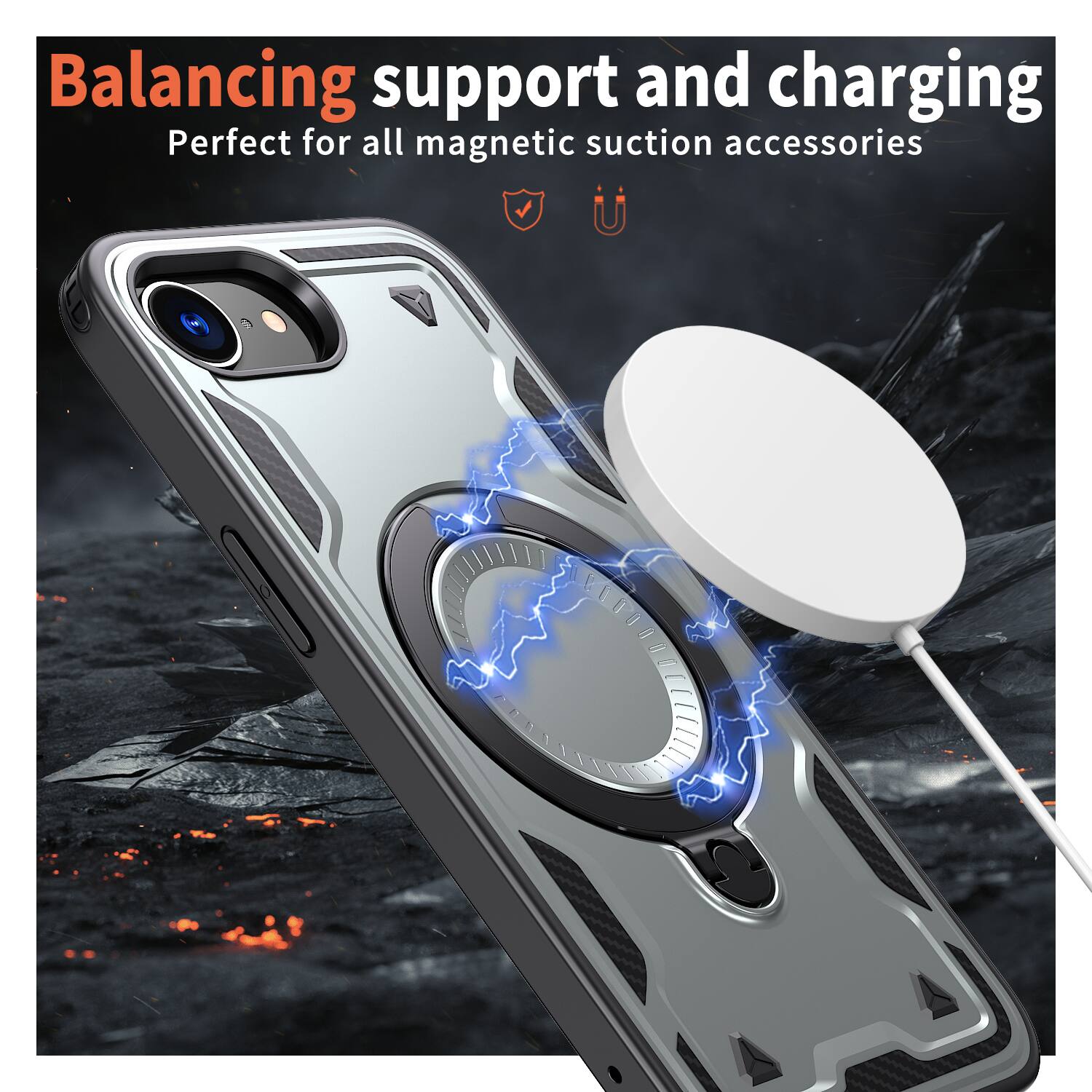 Balancing support and charging  
Perfect for all magnetic suction accessories