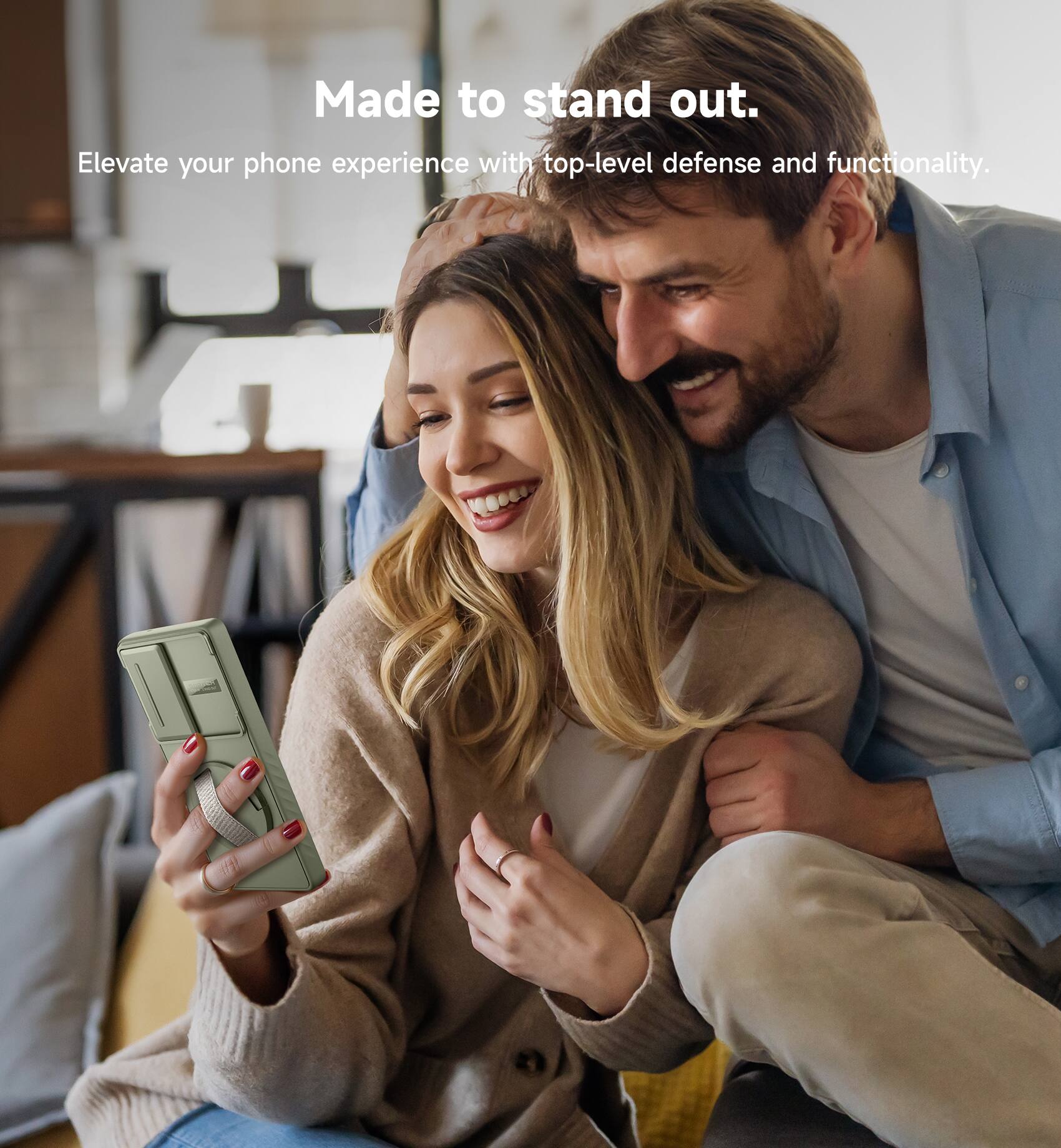 Made to stand out.  
Elevate your phone experience with top-level defense and functionality.