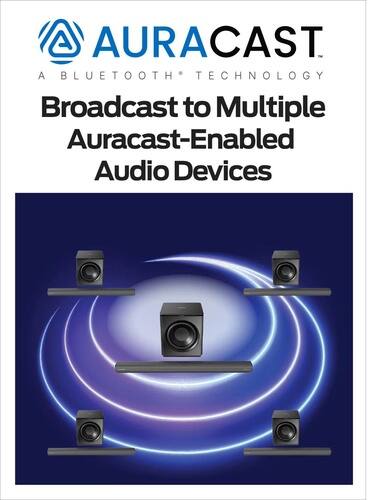 AURACAST  
A BLUETOOTH TECHNOLOGY  

Broadcast to Multiple Auracast-Enabled Audio Devices