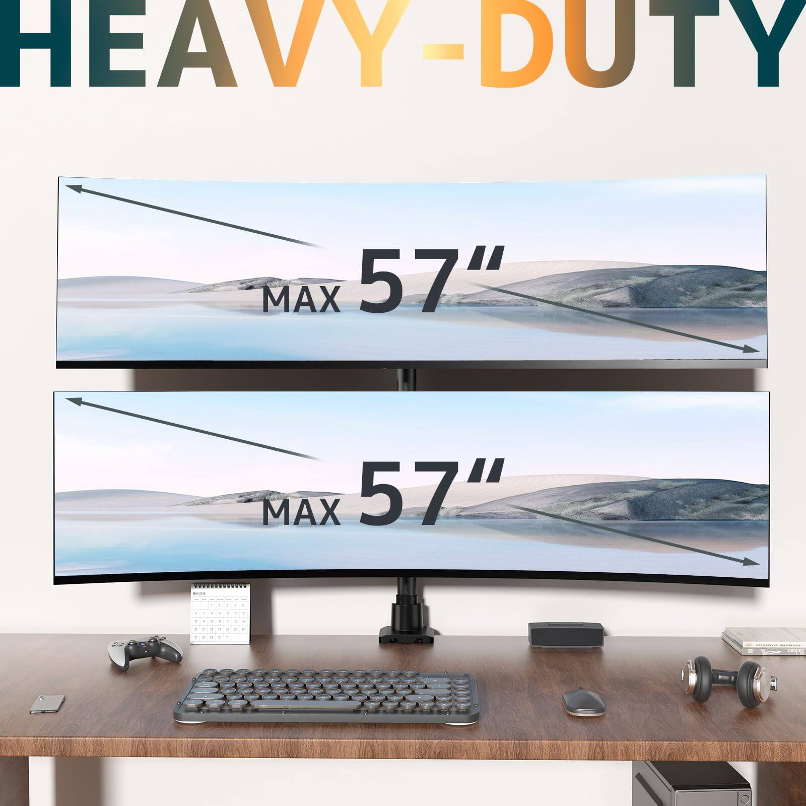 HEAVY-DUTY  
MAX 57"  
MAX 57"