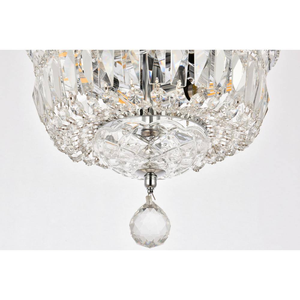 Alt View 3. Elegant Lighting - Tranquil 4 light Chrome Flush Mount Clear Royal Cut Crystal - Chrome.