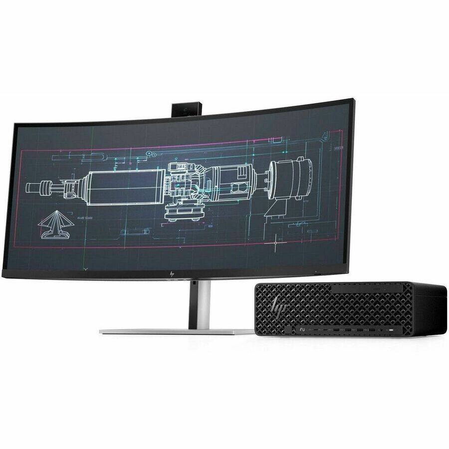 Alt View 1. HP - HP Z2 G1i Workstation - Intel Core Ultra 7 265 - 64 GB - 1 TB SSD - Small Form Factor - Black - Intel W880 Chip - Black.