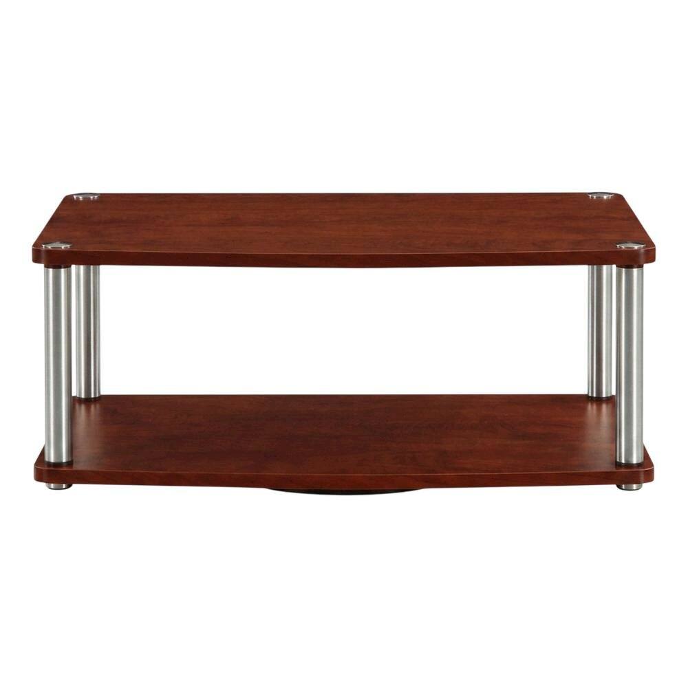Alt View 4. FurniFact - 3-Tier TV Stand in Black for TVs Up to 37 Inches - Brown.
