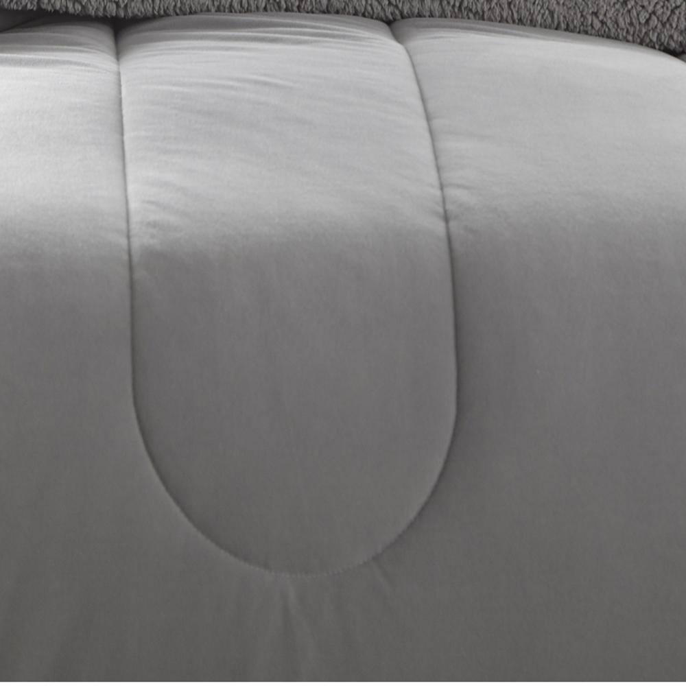 Alt View 2. Shavel Home Products - Micro Flannel Reverse to Sherpa Comforter Set, Full/Queen, Greystone - Greystone.