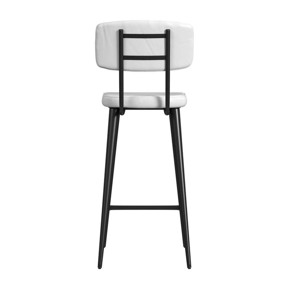 Back. Butler Specialty - Saddle Leather Rectangular 26" Counter Stool - White.