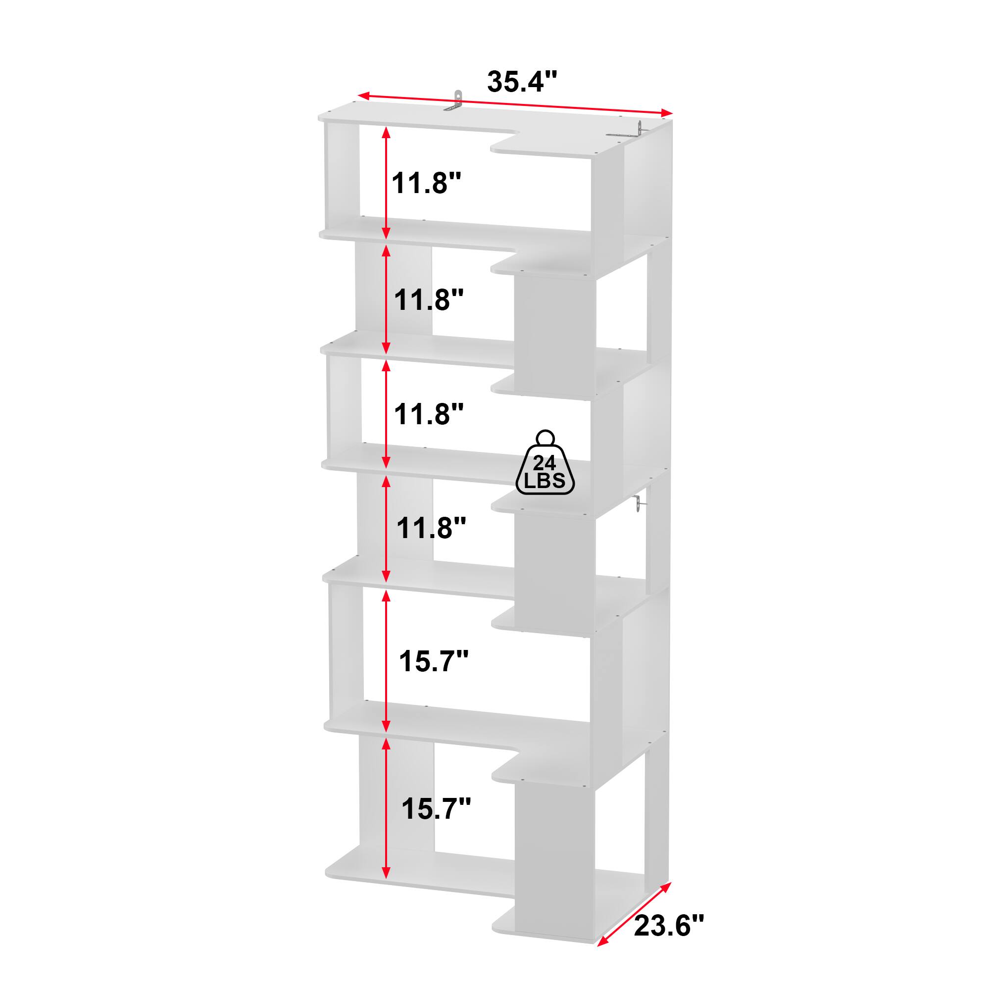 35.4"  
11.8"  
11.8"  
11.8"  
11.8"  
15.7"  
15.7"  
23.6"  

24 LBS