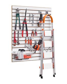 VEVOR - Slat Wall Paneling, 4 x 4 ft, MDF Garage Slatwall with Modular Design, Slat Wall Easy-to-Install - White