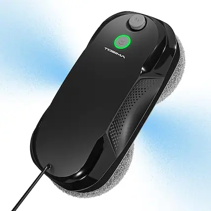 Front. Loheer - Loheer - W5 Automatic Window Cleaning Robot with Dual Spray, Remote Control & Variable Suction - Black.
