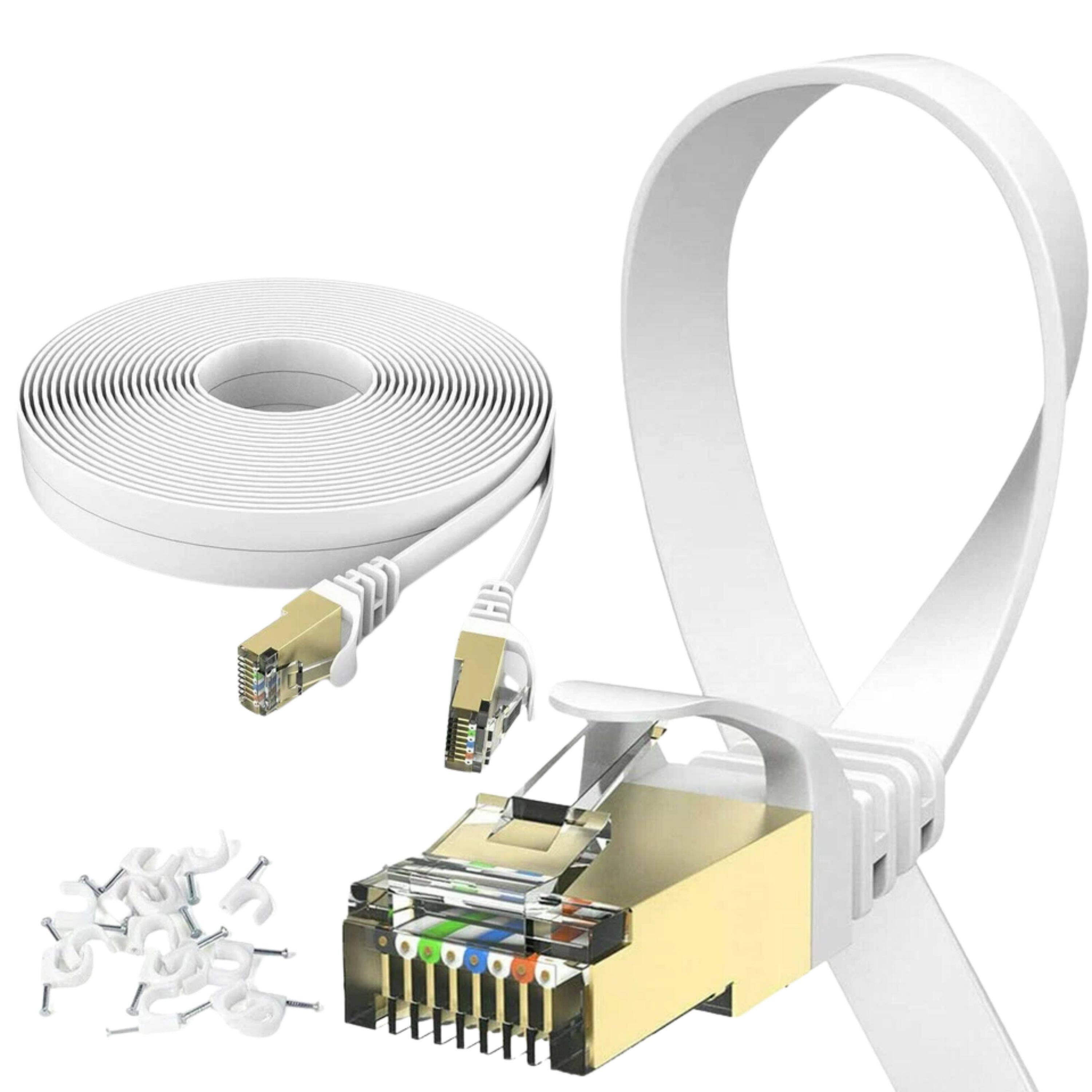 Angle. Kitcheniva - Flat Ethernet Cable For Internet Router Patch Cord 50 Feet Black.