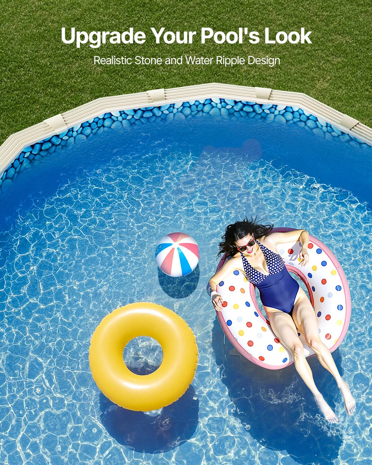 Upgrade Your Pool's Look  
Realistic Stone and Water Ripple Design