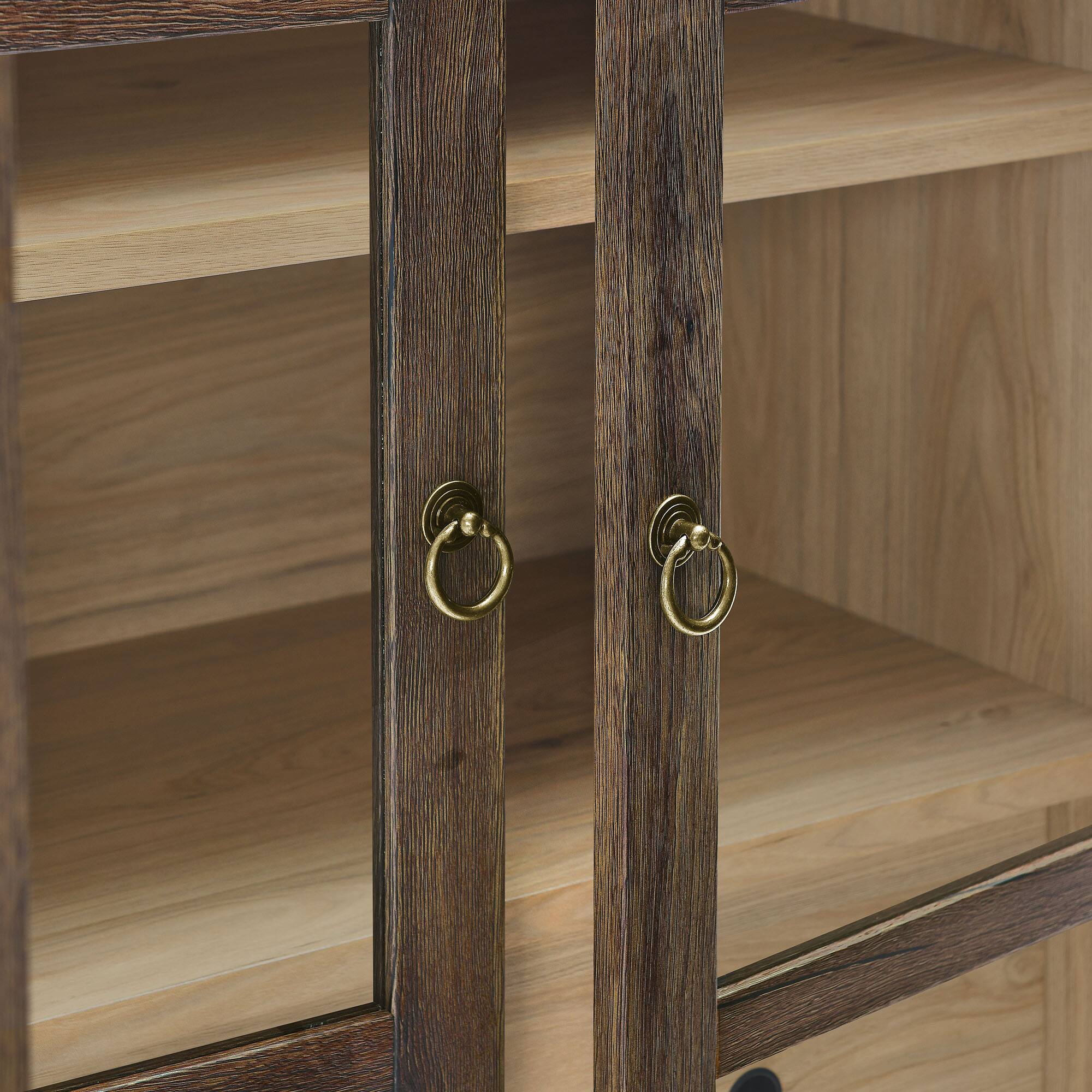 Alt View 6. Modway - Nolan Tall Arched Storage Display Cabinet by Modway - Walnut Hickory.