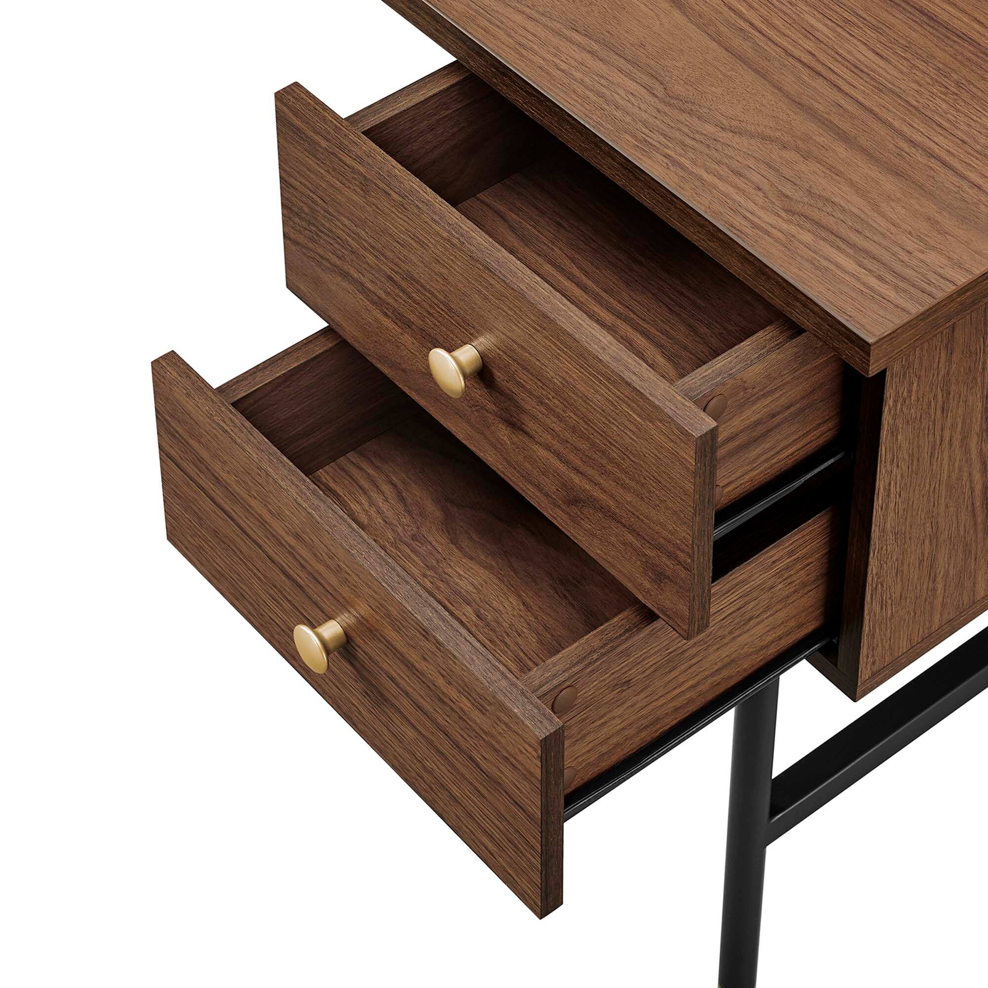 Alt View 6. Modway - Nexus Office Desk by Modway - Black Walnut.