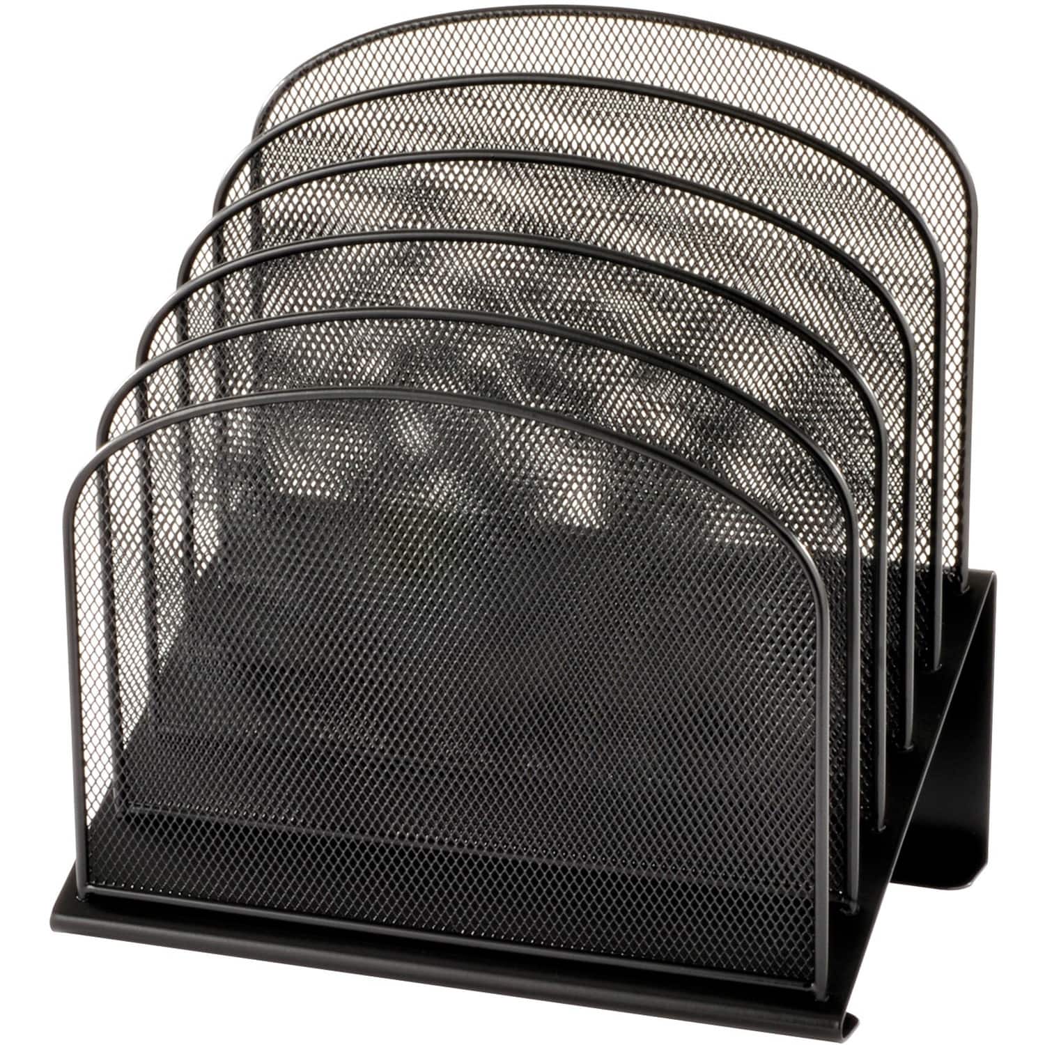 "Safco - Onyx Wire Mesh Desktop Organizer 5 Compartment Compartment Size : 1"" 12"" x 11.25"" x 7.25"" Desktop Steel - Black" price history on PriceWatchPro