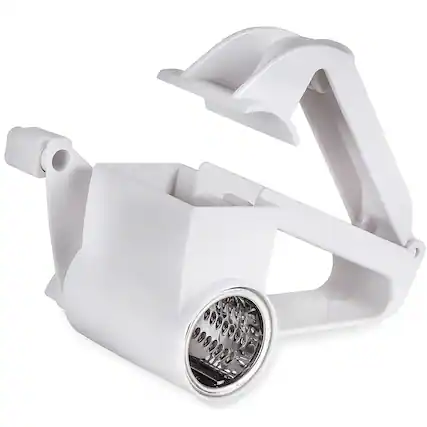 Front. Giantpower - Manual Classic Rotary Cheese Grater - White - White.