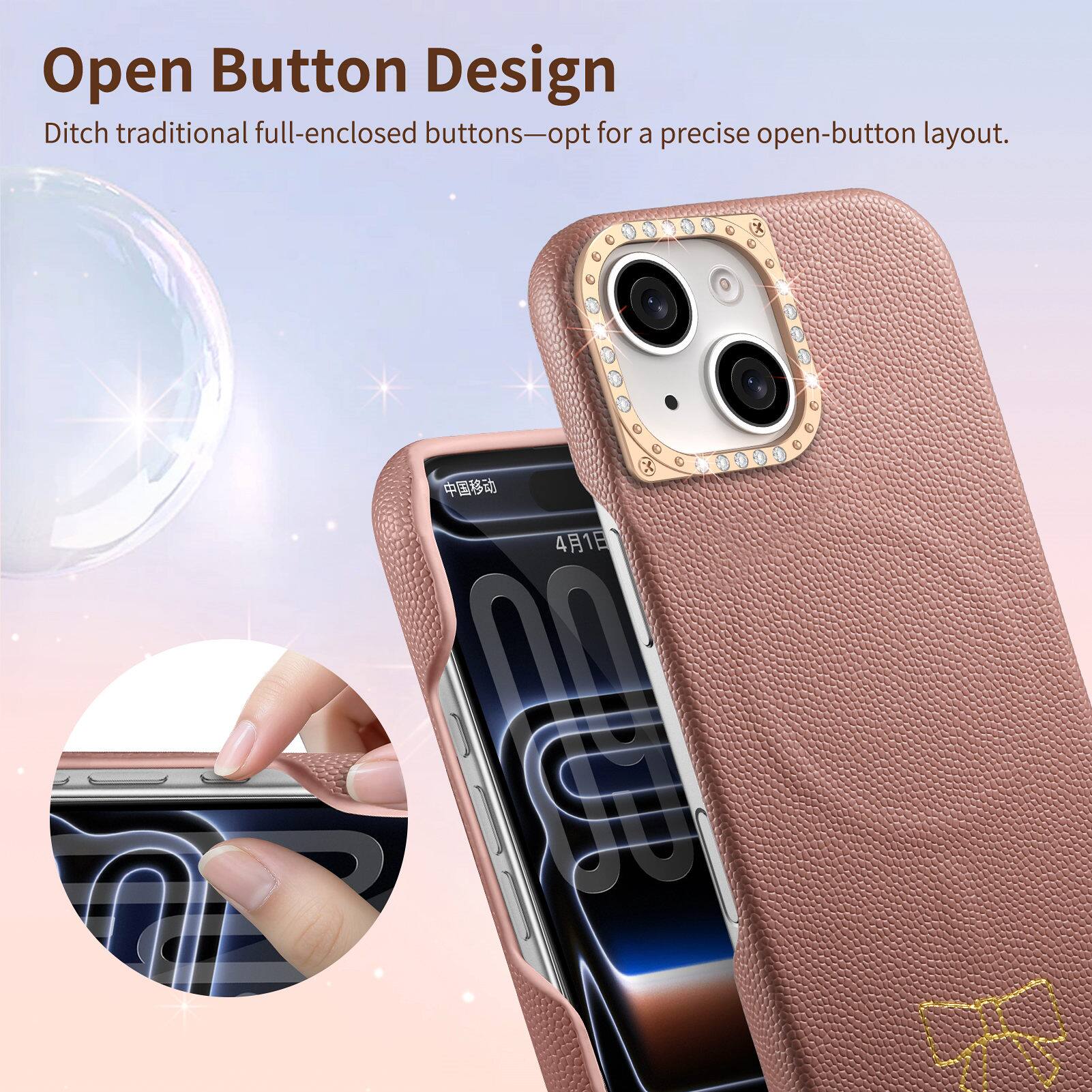 Open Button Design  
Ditch traditional full-enclosed buttons—opt for a precise open-button layout.