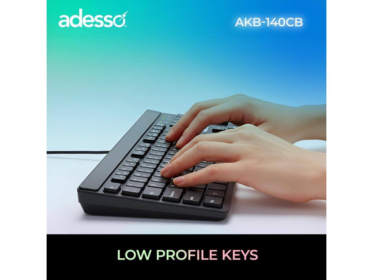 adesso AKB-140CB  
LOW PROFILE KEYS