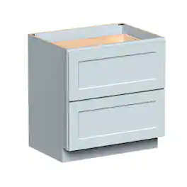 Boyel Living - Drawer Base Cabinets 34.5.Wx24in.H Ready to Assemble Kitchen Cabinets 2Drawers - DOVE GRAY