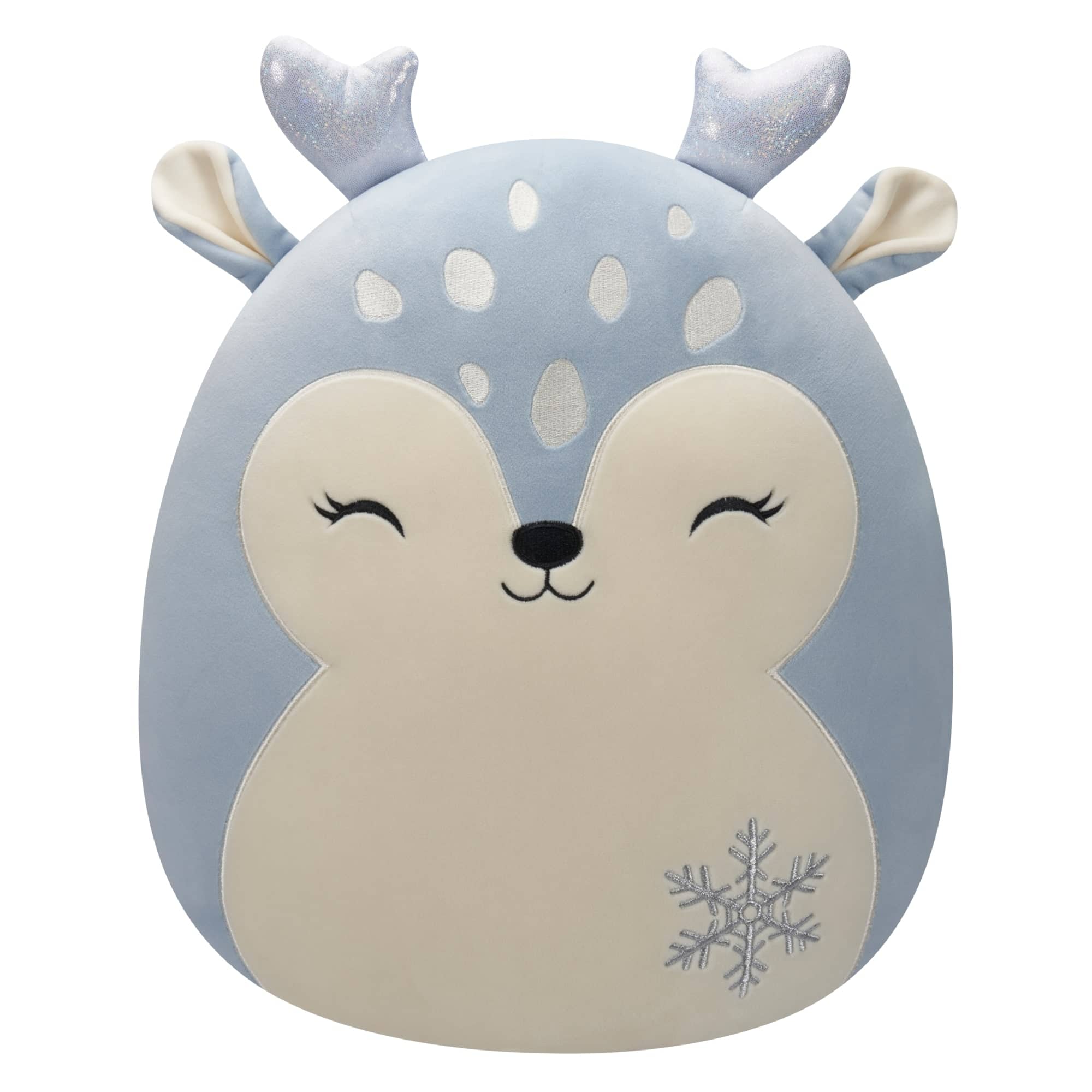Front. Jazwares - Squishmallows 16" Plush - Holiday Purple Fawn with Snowflake - Farryn.