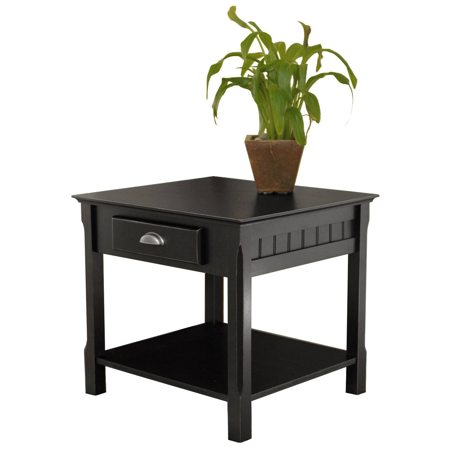 Alt View 4. Winsome Wood - Timber Accent Table - Black.