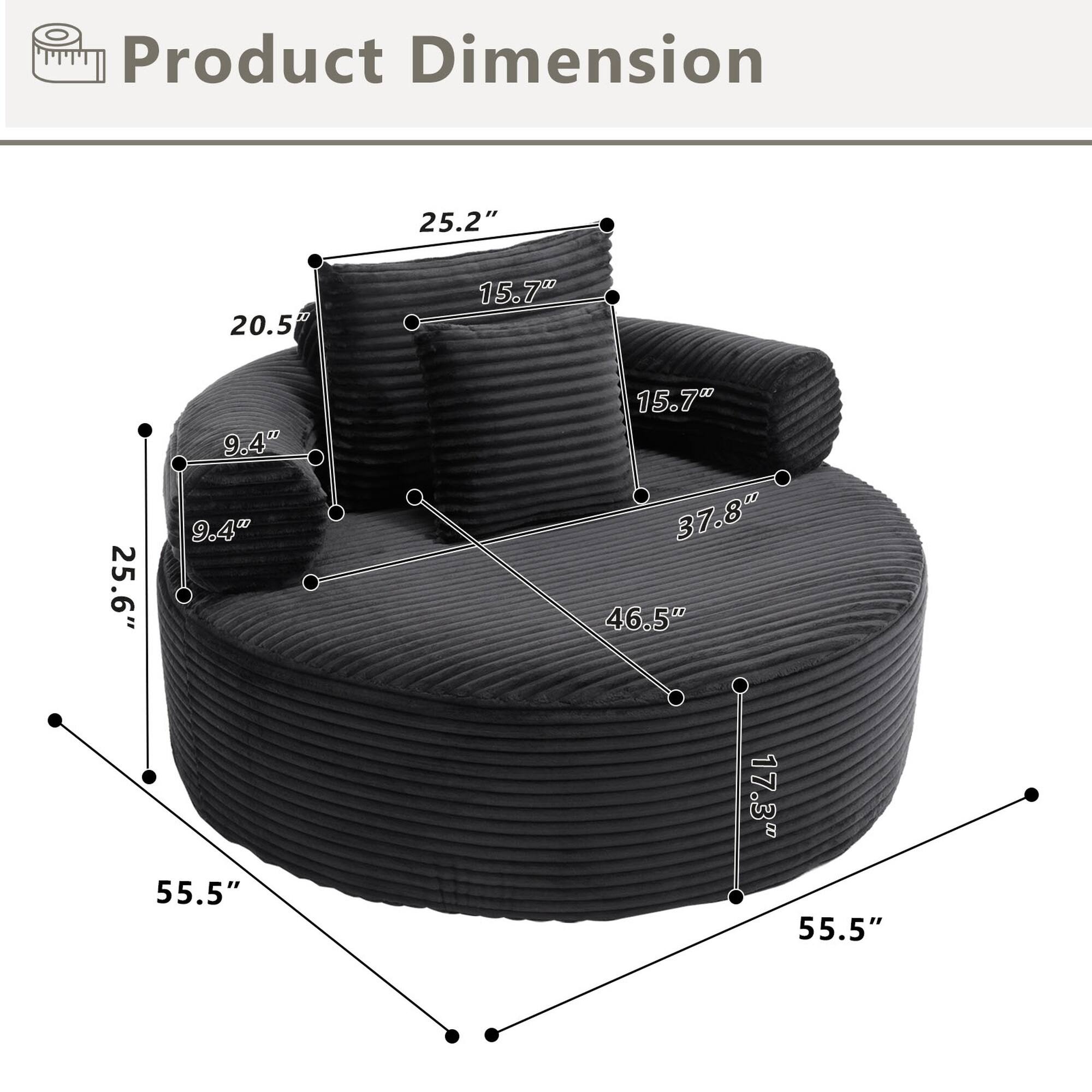 Product Dimension: 25.2" x 20.5" x 15.7" x 25.6" x 9.4" x 9.4" x 15.7" x 37.8" x 46.5" x 55.5" x 17.3" x 55.5"