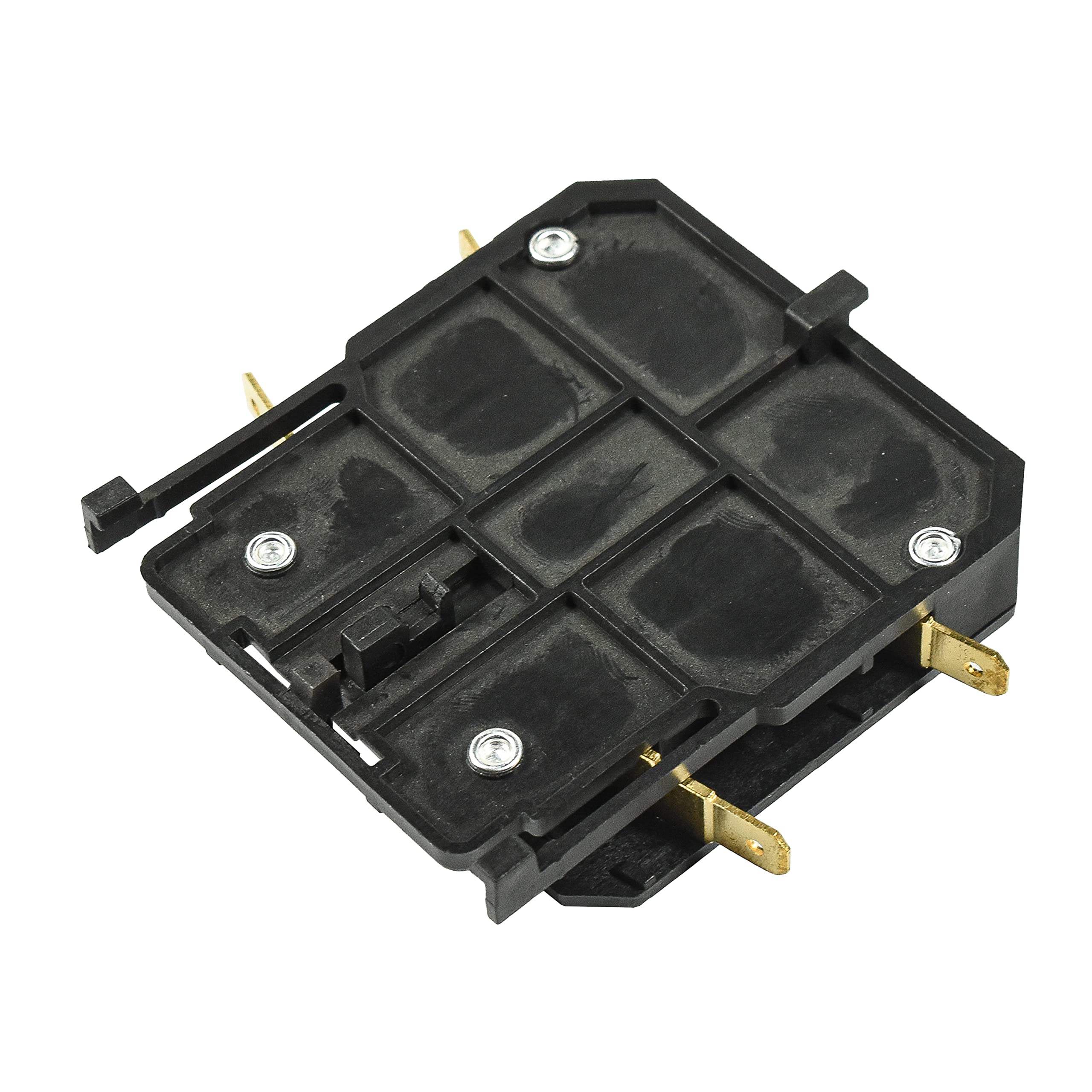 Alt View 1. HQRP - Auxiliary Switch 10 A 600 VAC SPDT 1NC-1NO 1/4 Quick Connect for SA1Z600VQ Contactor - Black.