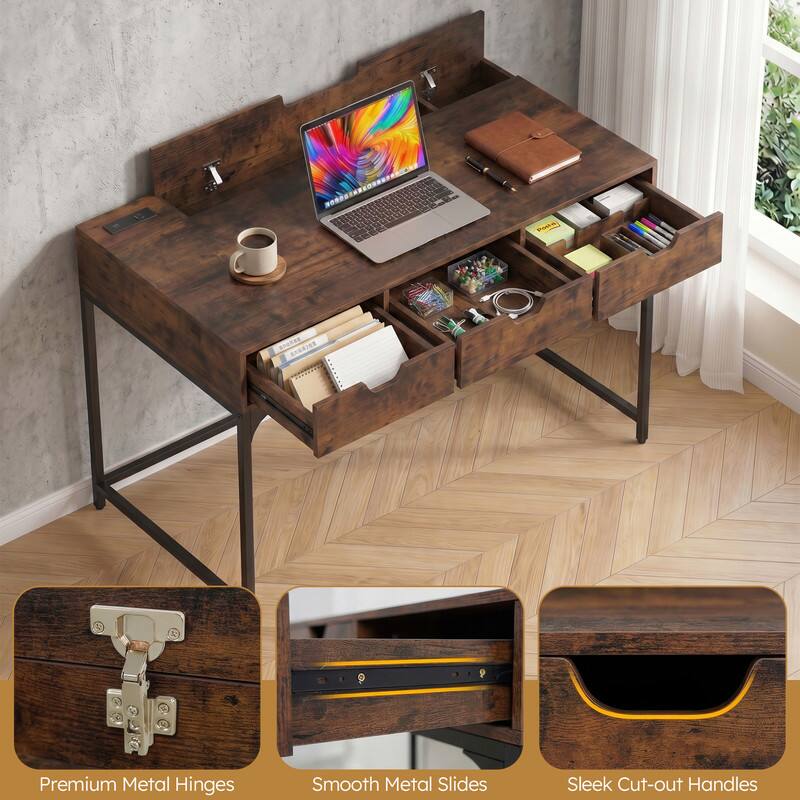 Premium Metal Hinges  
Smooth Metal Slides  
Sleek Cut-out Handles