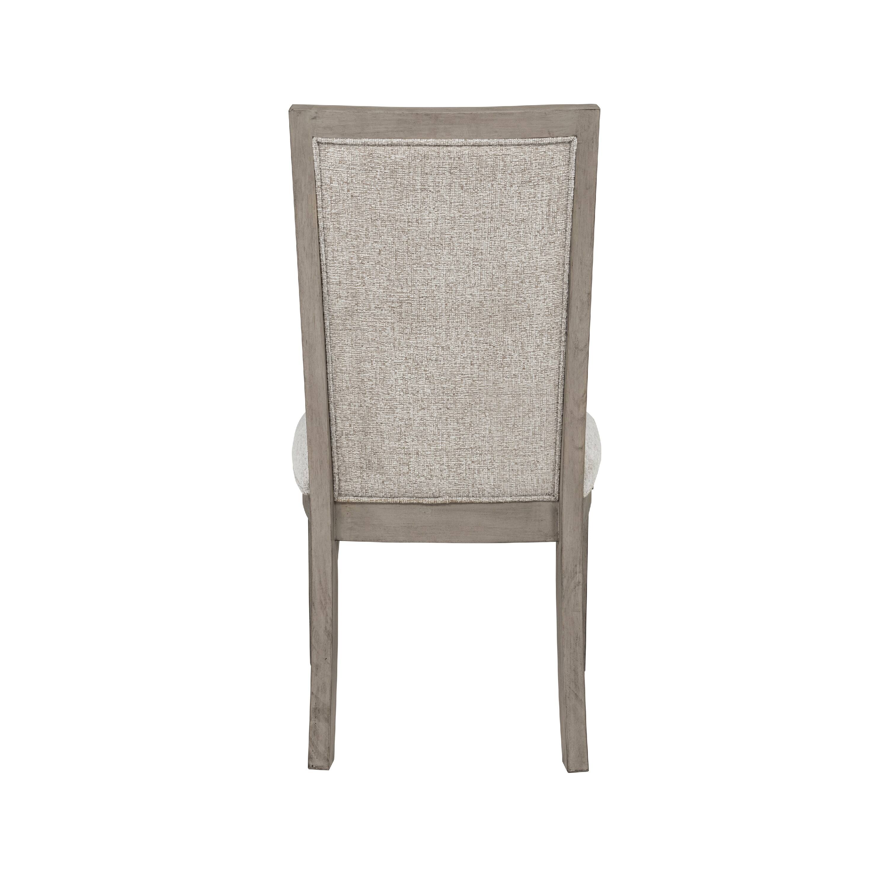 Back. Manhattan Lane - Henry Dining Side Chair Set of 2, Beige Polyester, Vintage Light Cream - Beige, Cream.