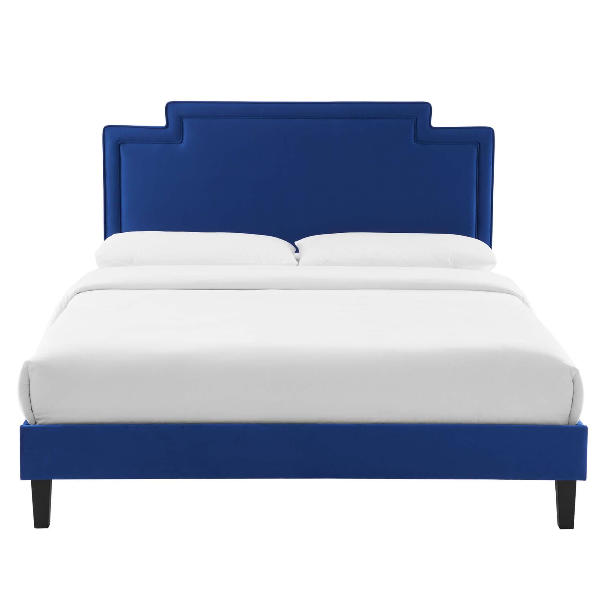 Alt View 1. Modway - Maven Full Size Fabric Upholstered Platform Bed - Ivory.
