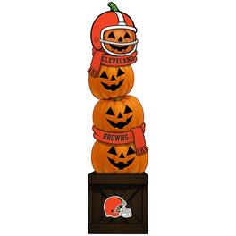 Fan Creations - Cleveland Browns 31" Stacked Pumpkin Leaner - Multicolor
