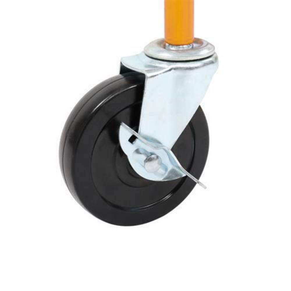 Alt View 7. Winado - 11FT Drywall Rolling Lifter Panel Hoist Jack with Lockable Casters & Tilting Cradle for Ceiling and Wall Installation - yellow.