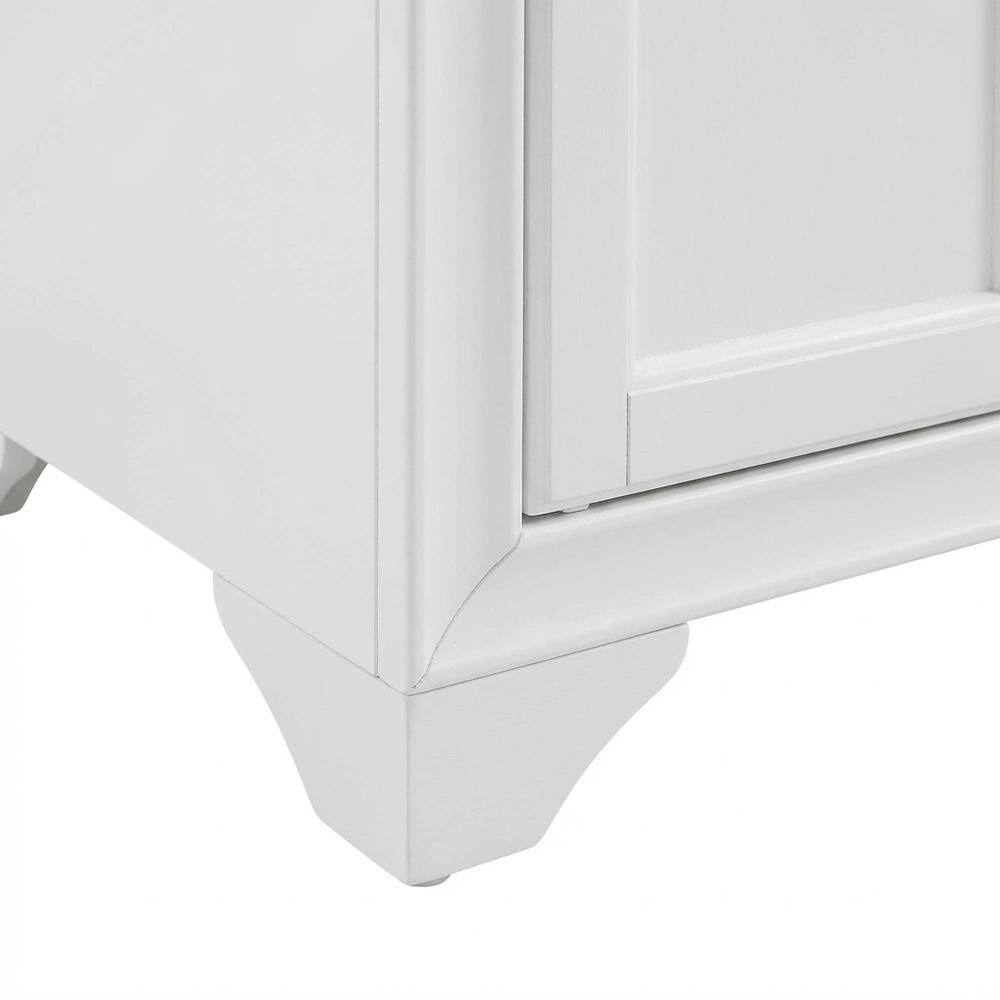 Alt View 3. FurniFact - Distressed White Pantry Cabinets with Anti-Tip Mechanism and Floor Clearance - Distressed White.