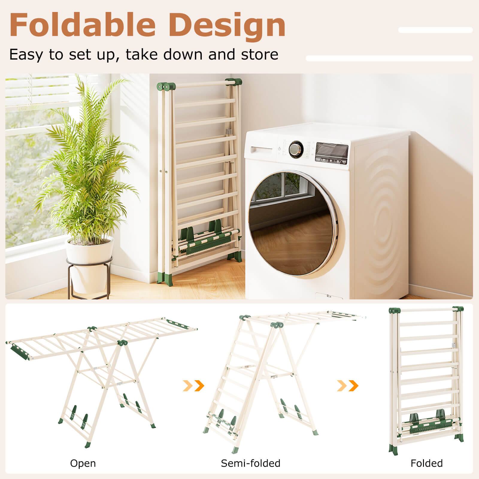 Foldable Design  
Easy to set up, take down and store  

Open  
Semi-folded  
Folded