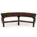 Alt View 8. Costway - Patio Curved Bench Carbonized Wood Dining Bench for Round Table 710 LBS Max Load - Rustic Brown.
