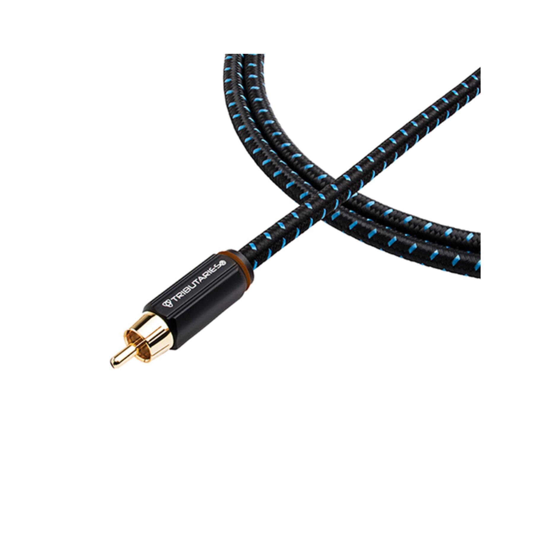 Angle. Tributaries - Model 4S Subwoofer Cable - 2M - Black.