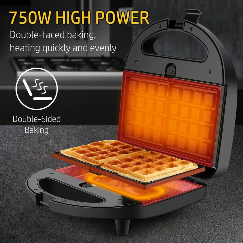 750W HIGH POWER

Double-faced baking, heating quickly and evenly

Double-Sided Baking