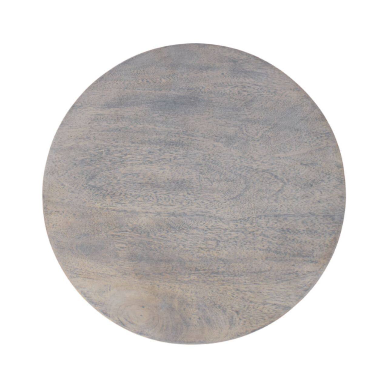 Alt View 4. Artisan Furniture - Artisan Furniture Solid WoodEllsworth Round Side Table in Acid Wash - Brown.