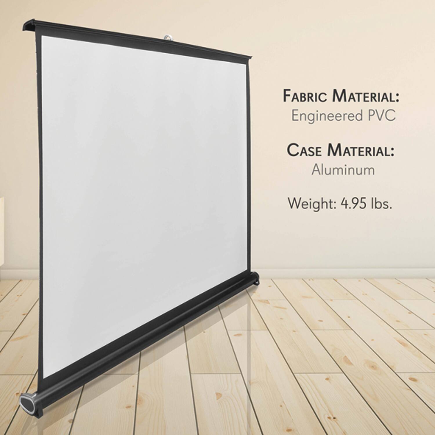 FABRIC MATERIAL: Engineered PVC  
CASE MATERIAL: Aluminum  
Weight: 4.95 lbs.
