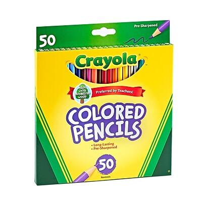 Crayola  
Preferred by Teachers!  
50 Colored Pencils  
Pre-Sharpened  
Long-Lasting  
50