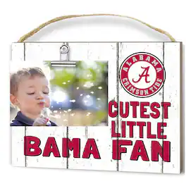 Jardine - Alabama Crimson Tide 8'' x 10'' Cutest Little Weathered Logo Clip Photo Frame - White
