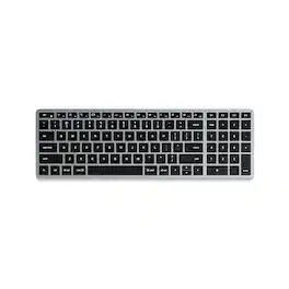 Satechi - Slim X2 Bluetooth Backlit Keyboard - Numeric Keypad, Multi-Device Sync & Illuminated Keys for Mac - Space Gray