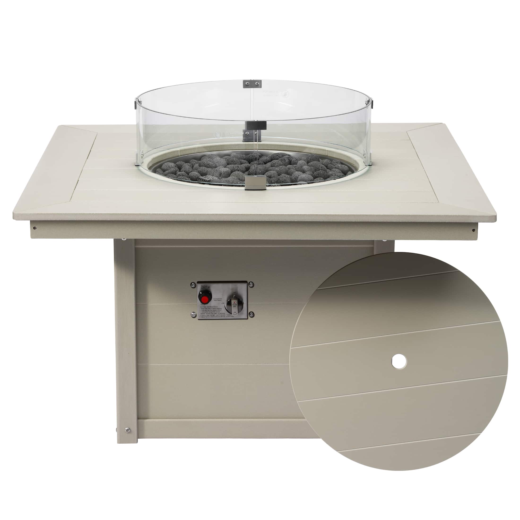 "WestinTrends - Helios 42"" Modern Outdoor Patio Propane Square Fire Pit Table" price history on PriceWatchPro