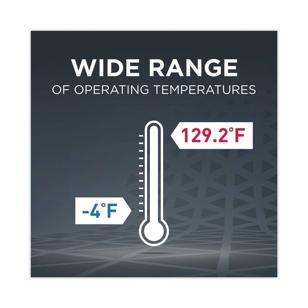 WIDE RANGE OF OPERATING TEMPERATURES

-4°F

129.2°F