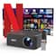 WEWATCH - Streaming Smart Projector, Netflix Official Licensed, 800 ANSI Lumen, HDR10 & Dolby Audio & Auto Focus&Keystone - Black