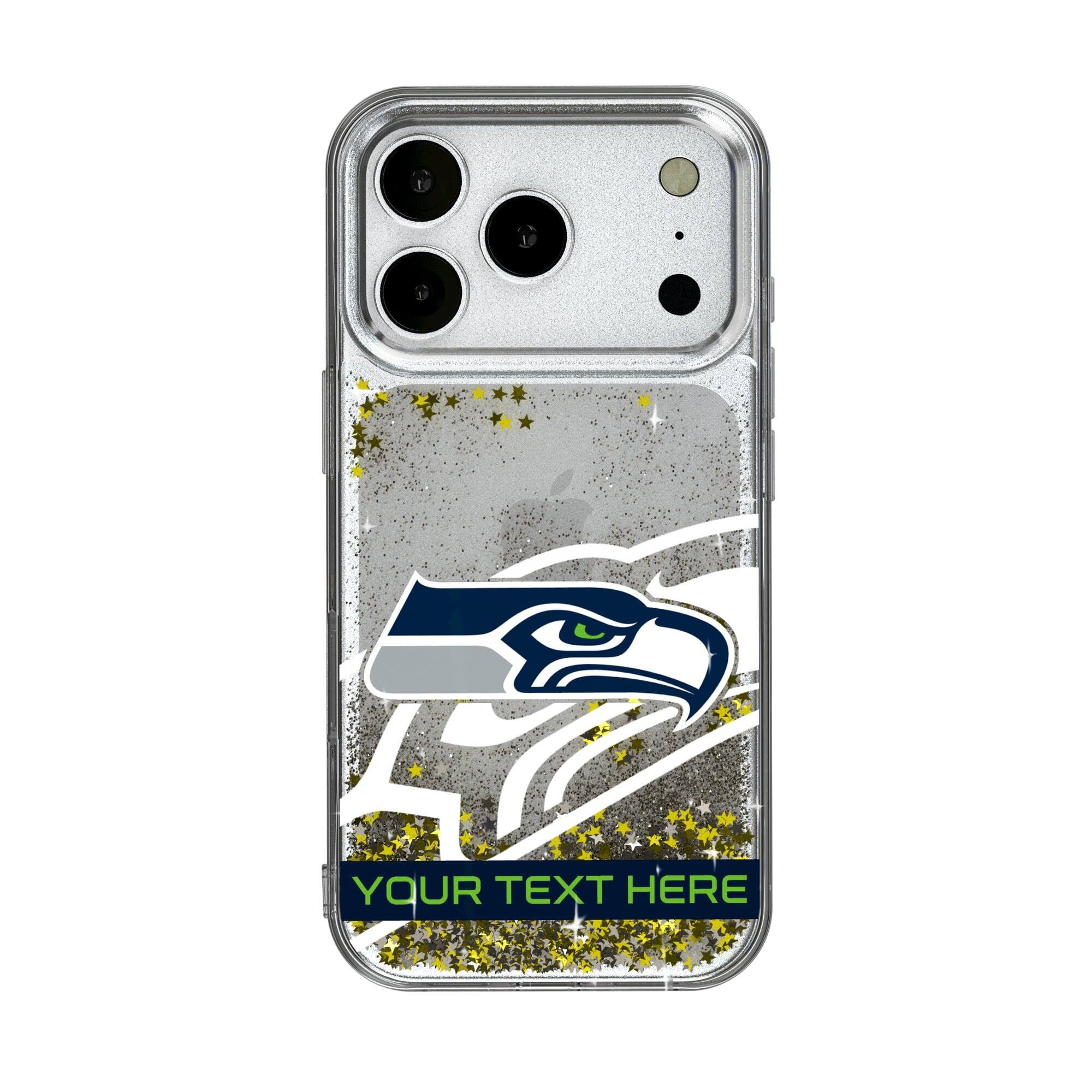 Keyscaper - NFL - Seattle Seahawks Personalized Tilt Design iPhone Glitter Phone Case - 15 Pro Max - Multicolor price history on PriceWatchPro